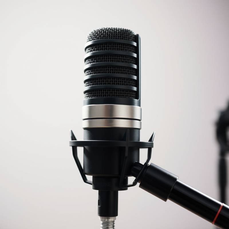 Close-up of a microphone