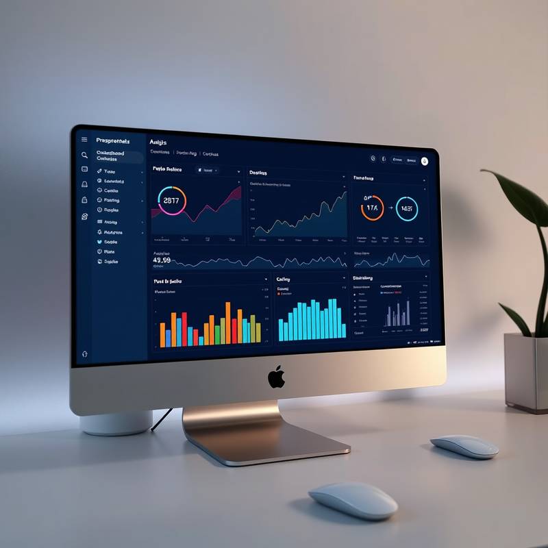 Computer screen displaying analytics data