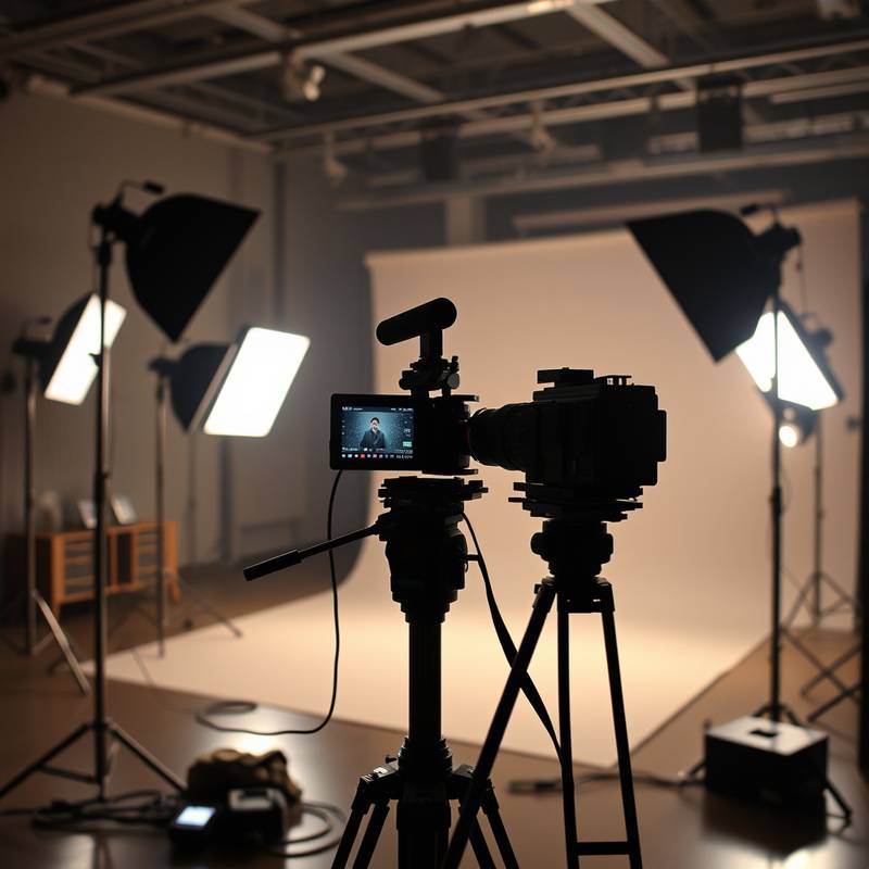Professional video shooting setup